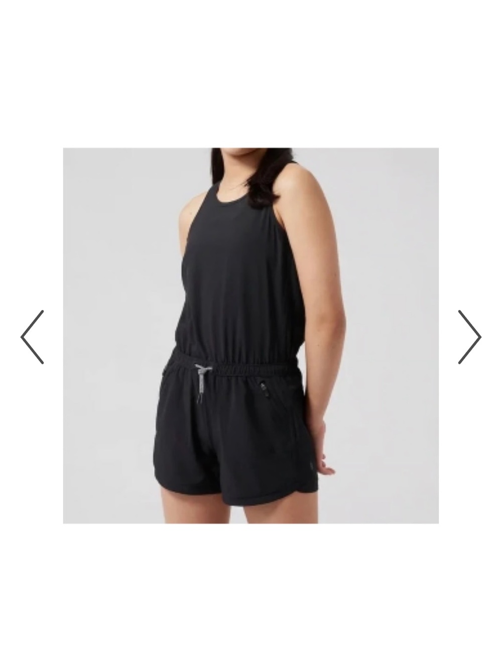 Athleta Girls on the go romper black